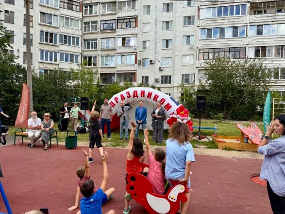 На улице Мехзавода, дом 36 в Рязани открылась новая детская площадка