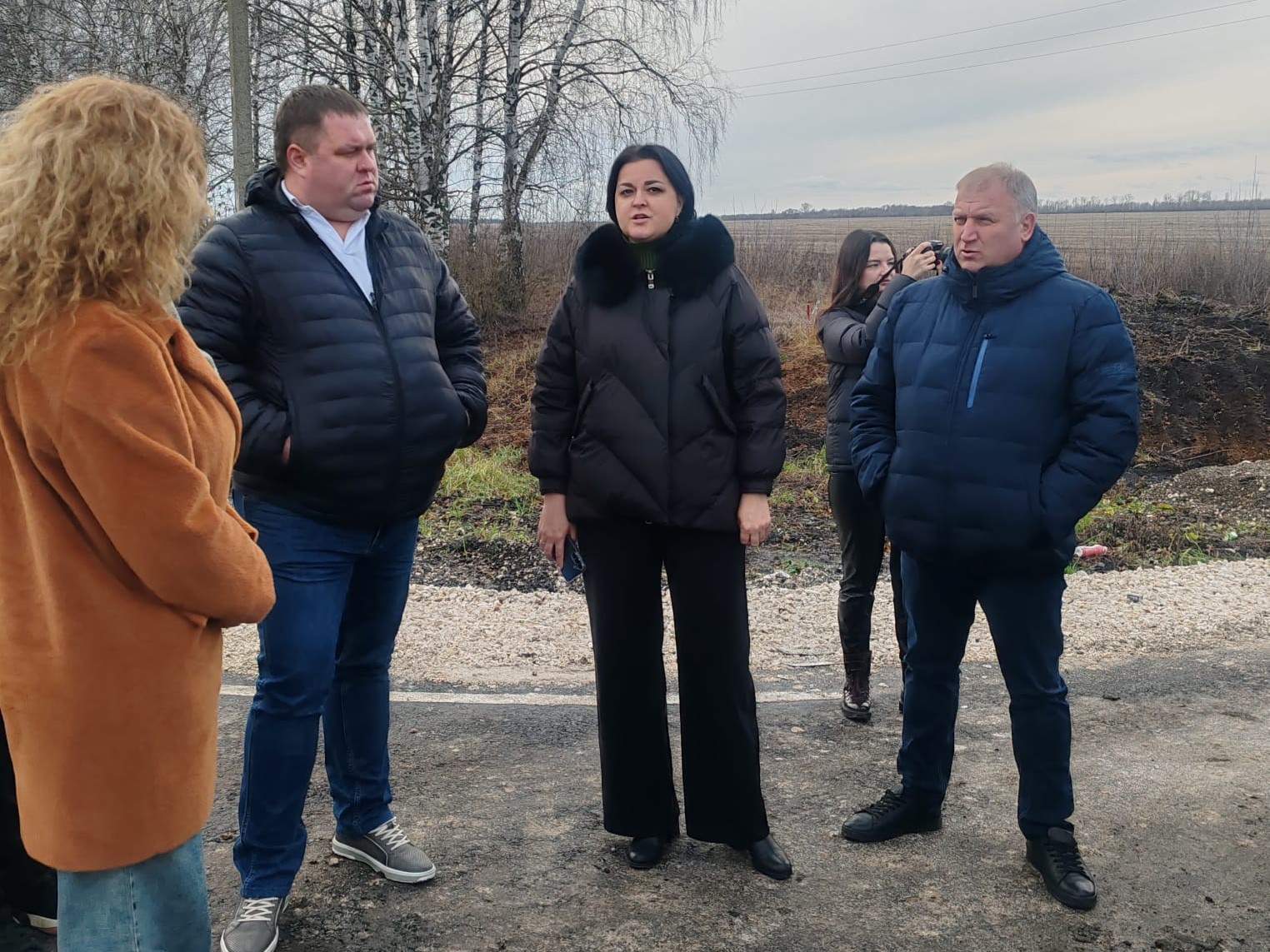 Юлия Феоктистова и Владимир Материкин проверили ход капитального ремонта дороги «Тамбов-Шацк» в Шацком районе