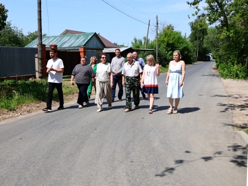 Татьяна Климова оценила качество ремонта дороги на улице Полиграфистов