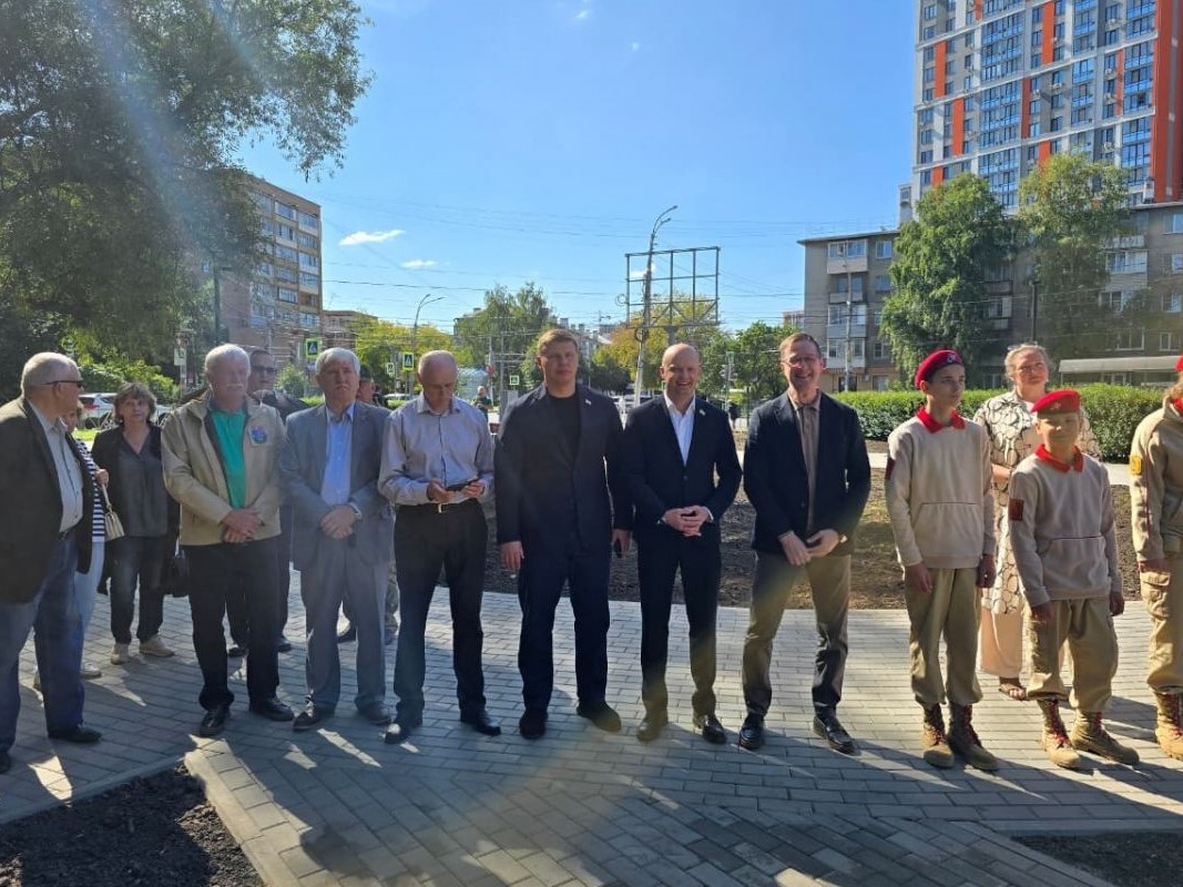В Рязани открыли обновленный сквер на улице Чкалова
